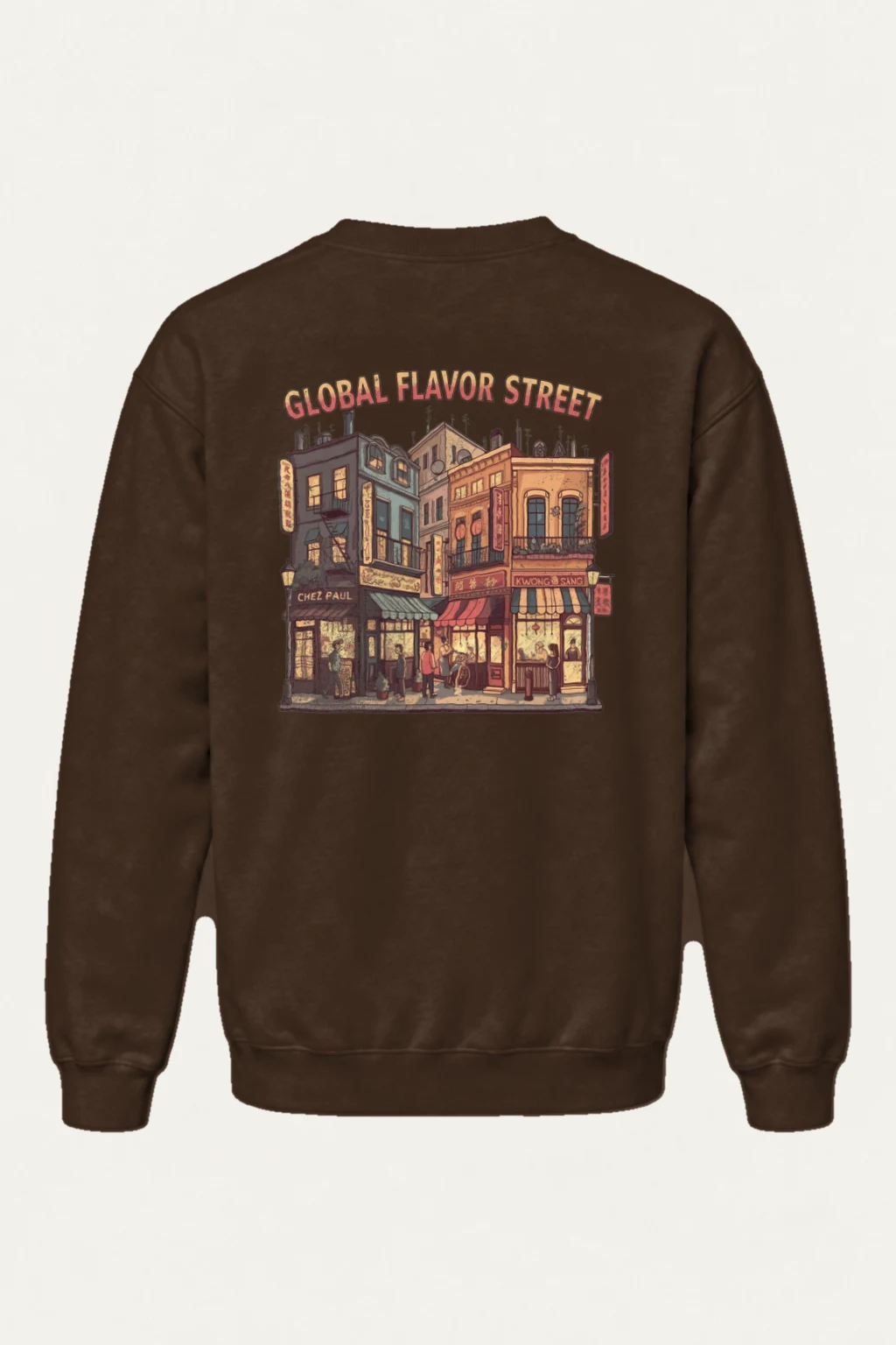 "Global Flavor Street" Heavy Blend Unisex Crewneck Sweatshirt | Gildan 18000