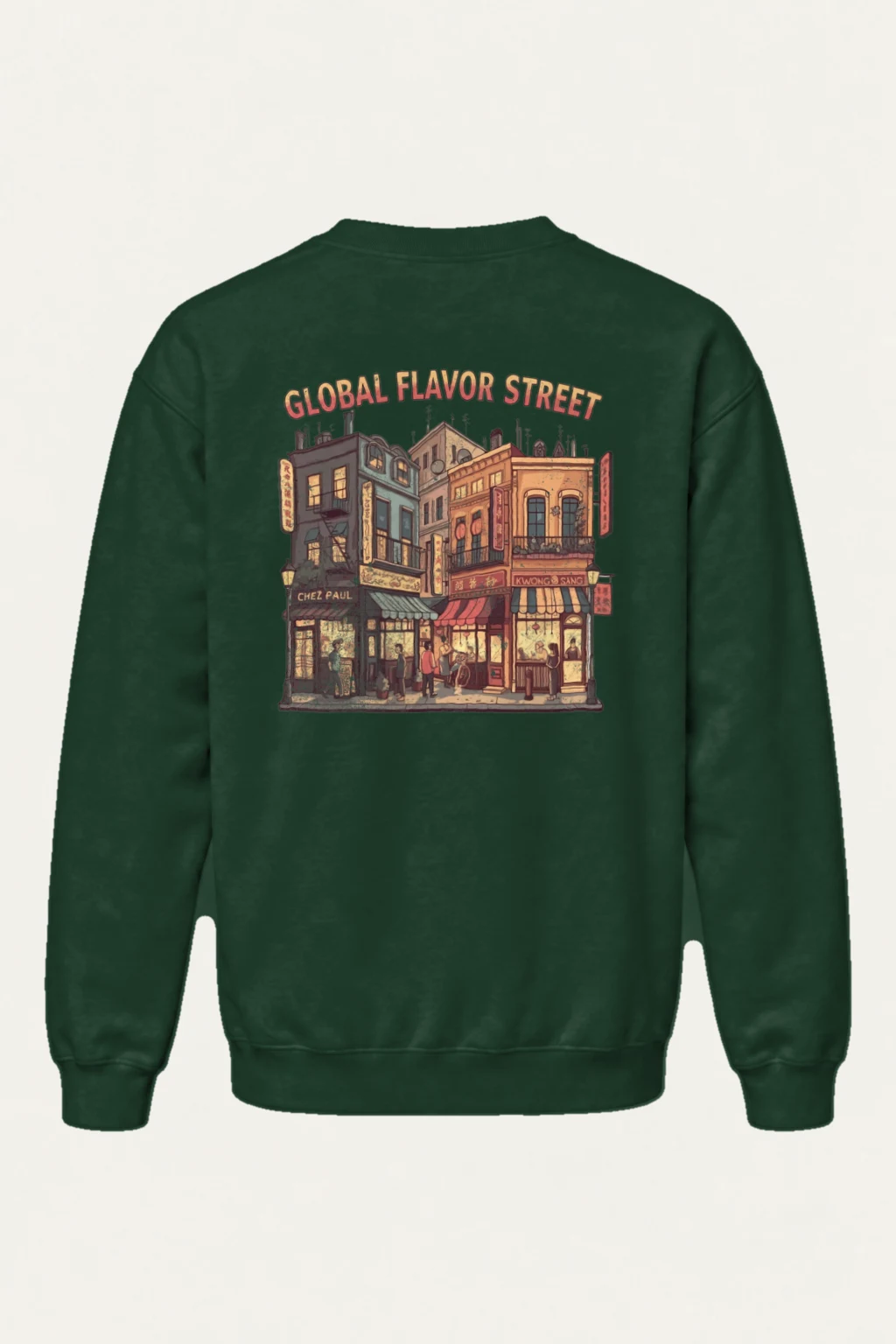 "Global Flavor Street" Heavy Blend Unisex Crewneck Sweatshirt | Gildan 18000