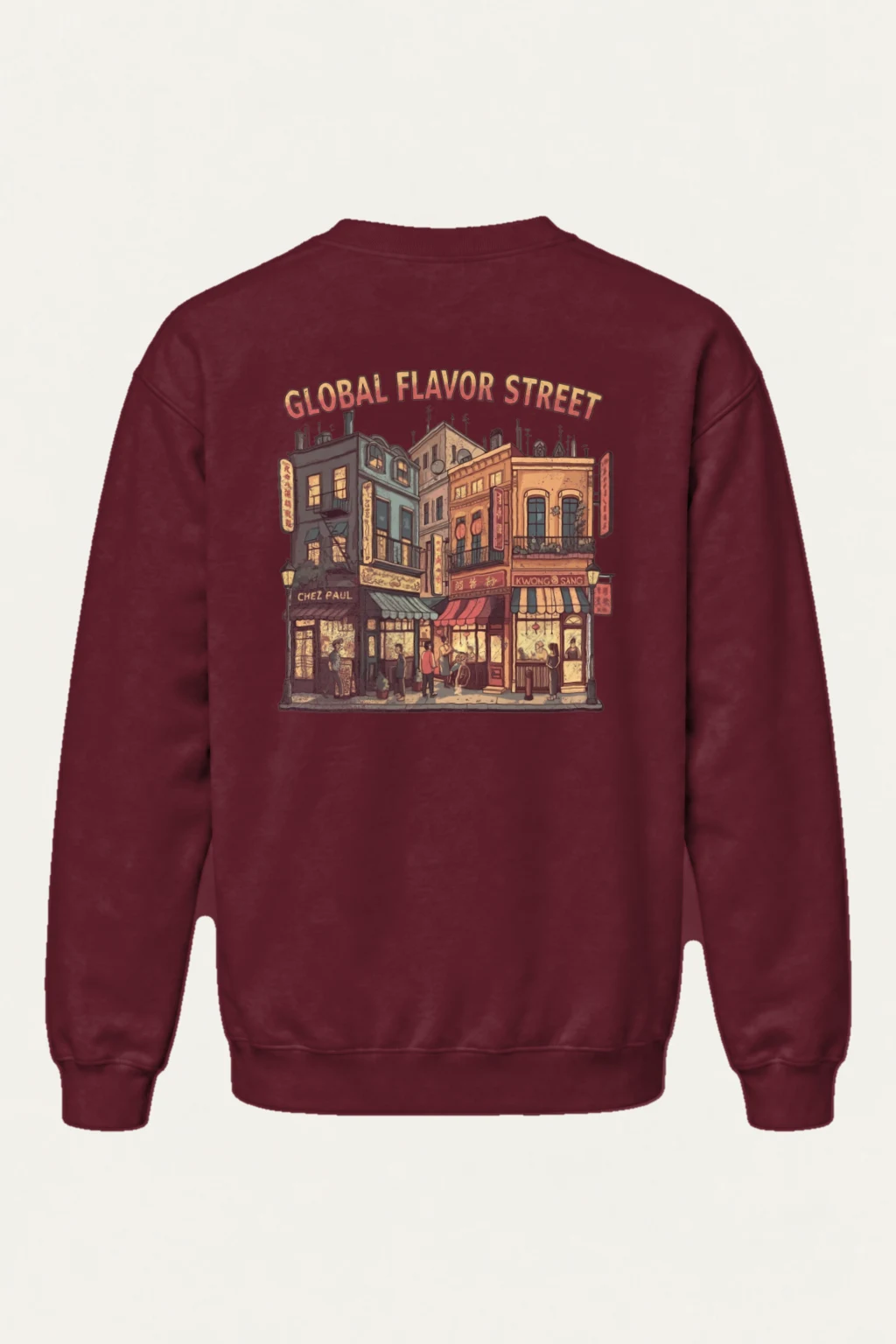 "Global Flavor Street" Heavy Blend Unisex Crewneck Sweatshirt | Gildan 18000