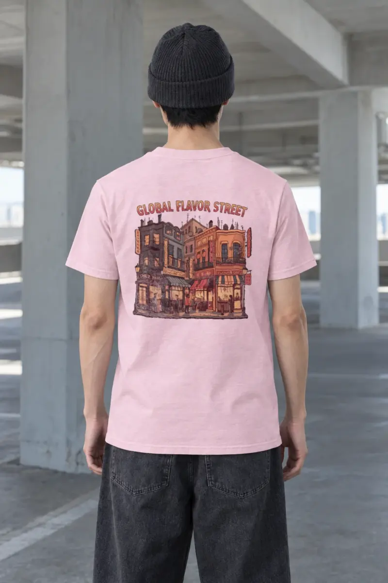 "Global Flavor Street" Heavyweight Unisex Crewneck T-shirt