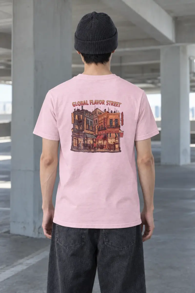 "Global Flavor Street" Heavyweight Unisex Crewneck T-shirt