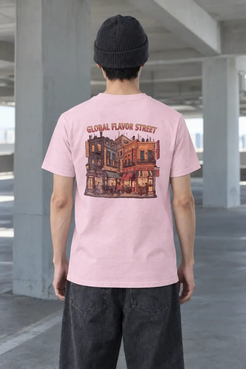"Global Flavor Street" Heavyweight Unisex Crewneck T-shirt