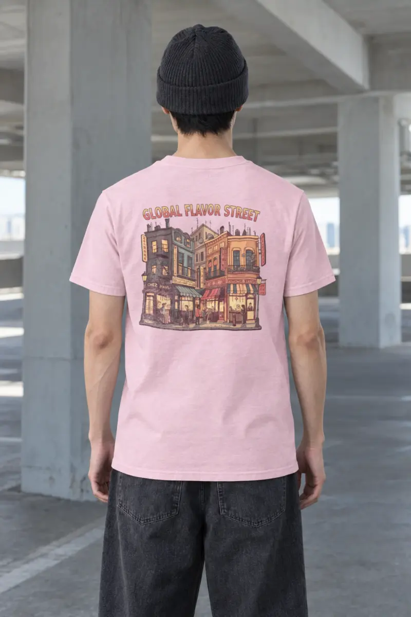 "Global Flavor Street" Heavyweight Unisex Crewneck T-shirt