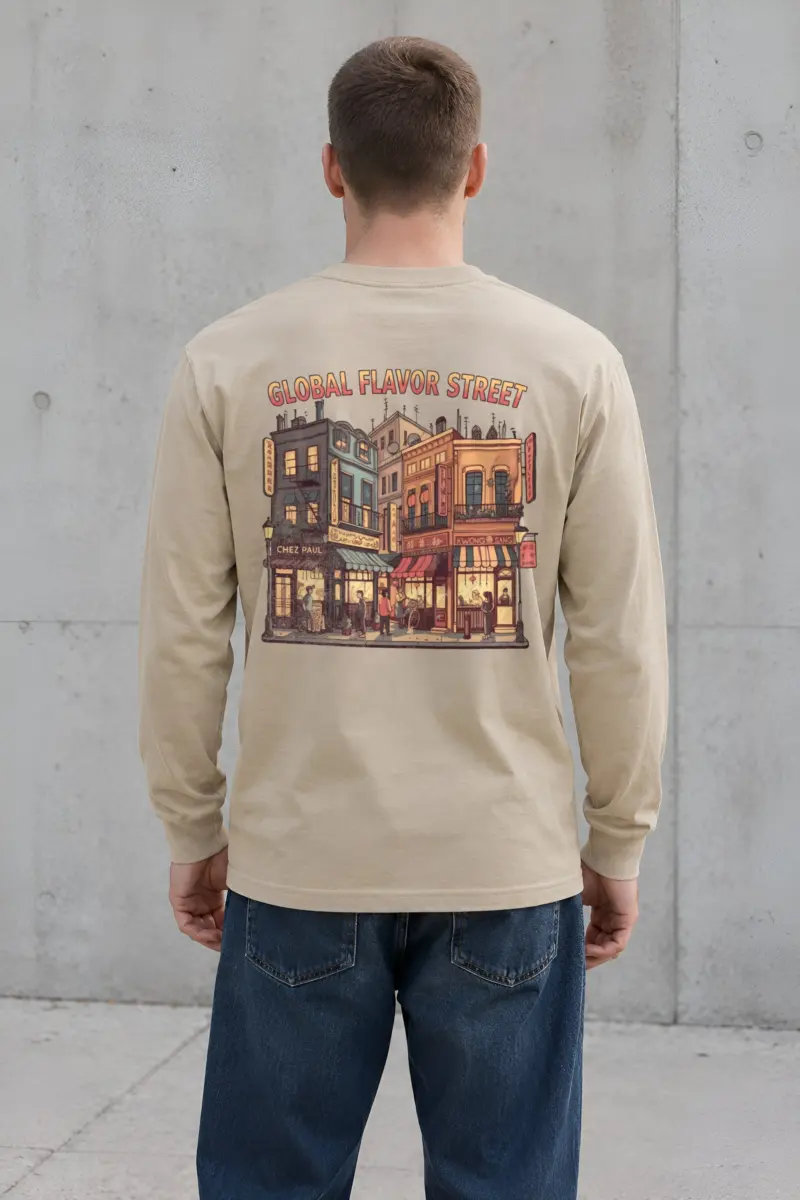 "Global Flavor Street" Unisex Longsleeve T-shirt
