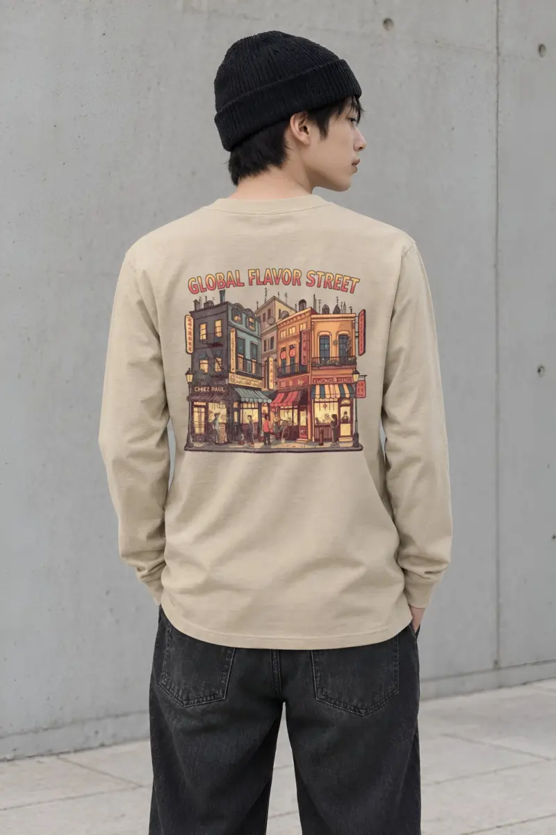 "Global Flavor Street" Unisex Longsleeve T-shirt