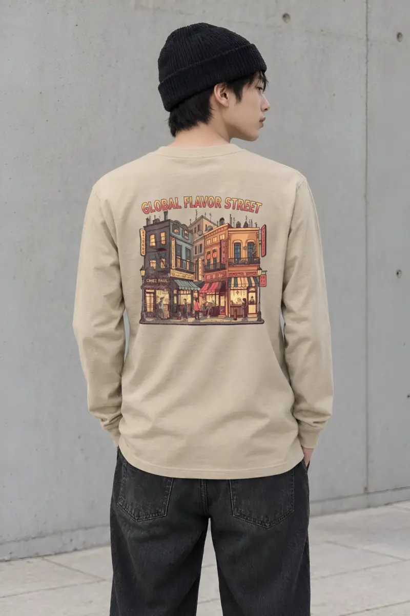 "Global Flavor Street" Unisex Longsleeve T-shirt