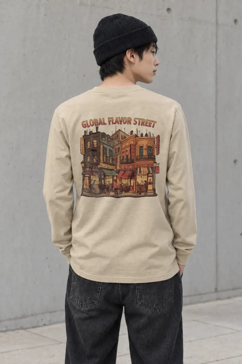 "Global Flavor Street" Unisex Longsleeve T-shirt