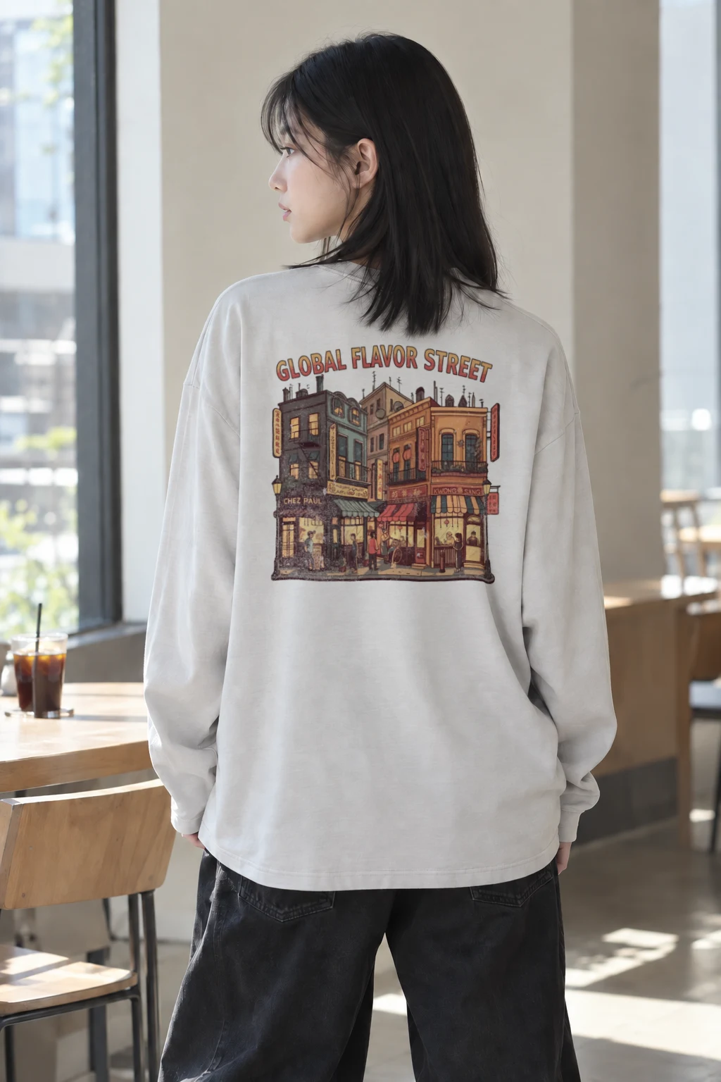 "Global Flavor Street" Unisex Longsleeve T-shirt | Gildan 2400