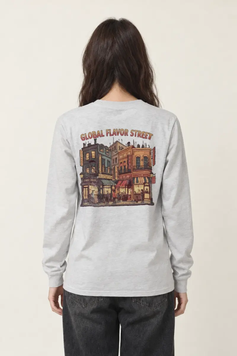 "Global Flavor Street" Unisex Longsleeve T-shirt