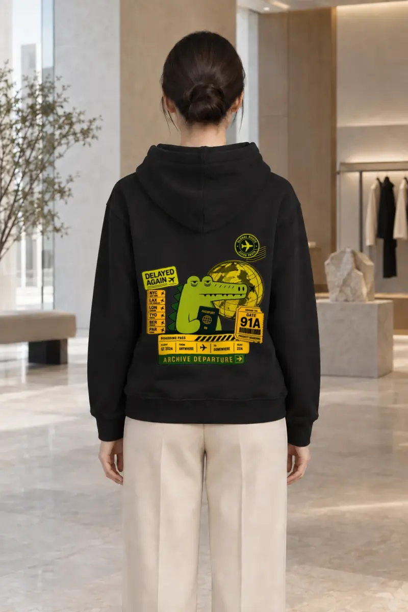 "Global Route Dino" Heavy Blend Unisex Pullover Hoodie | Gildan 18500