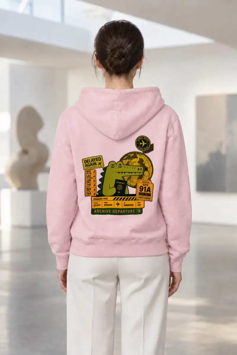 "Global Route Dino" Heavy Blend Unisex Pullover Hoodie | Gildan 18500