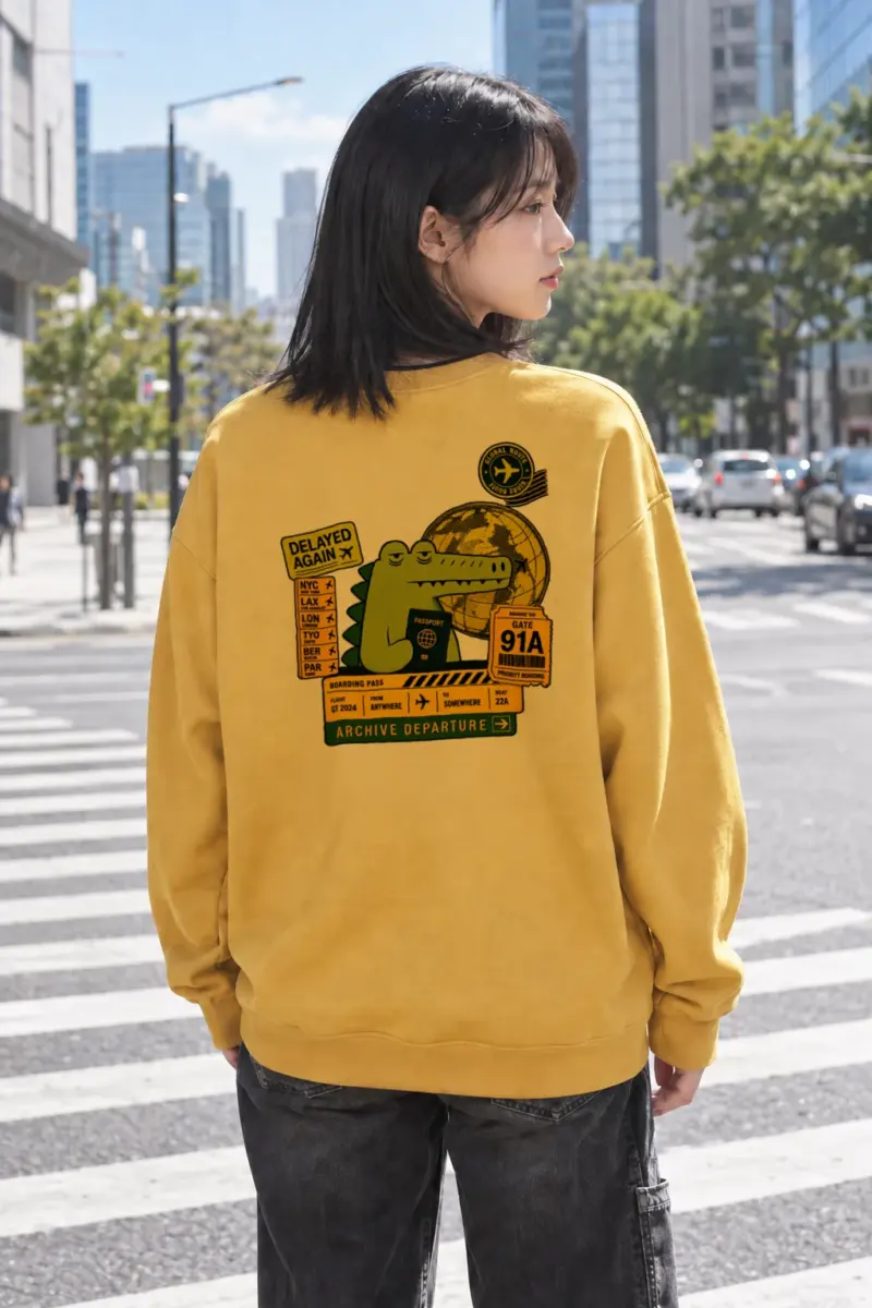 "Global Route" Heavy Blend Unisex Crewneck Sweatshirt | Gildan 18000