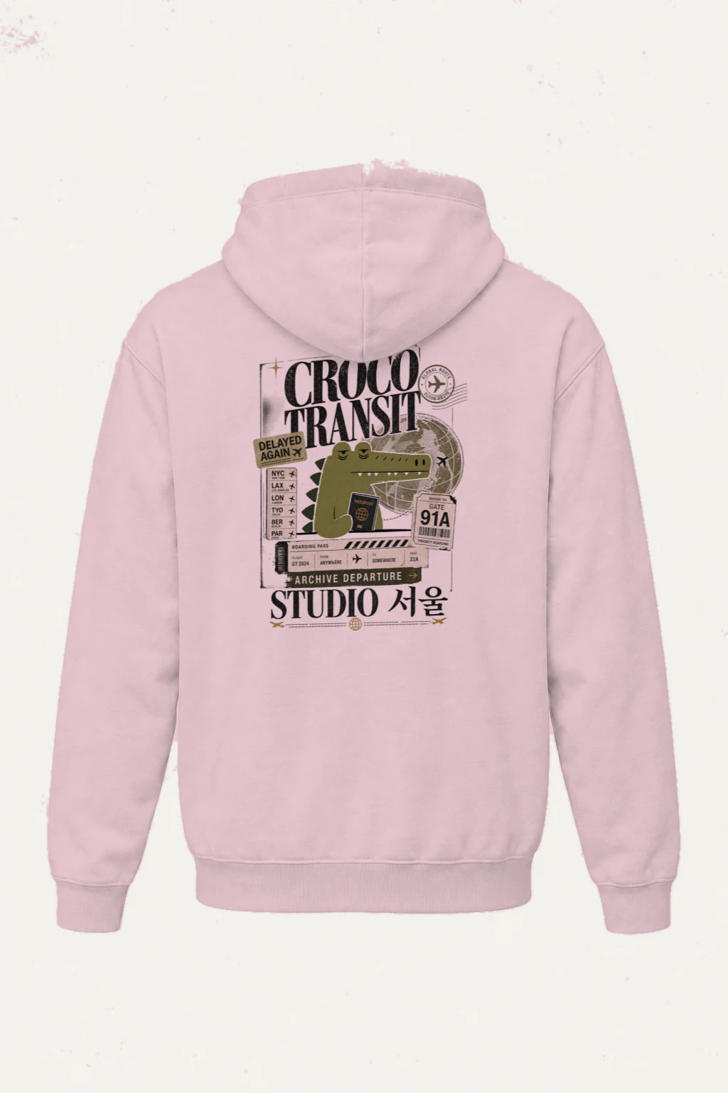 "Global Route" Heavy Blend Unisex Pullover Hoodie | Gildan 18500