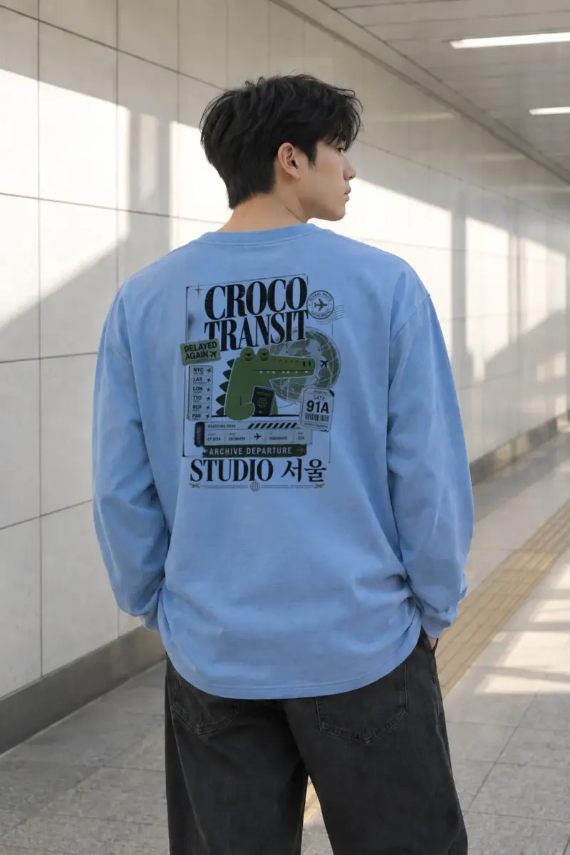 "Global Route" Unisex Longsleeve T-shirt | Gildan 2400