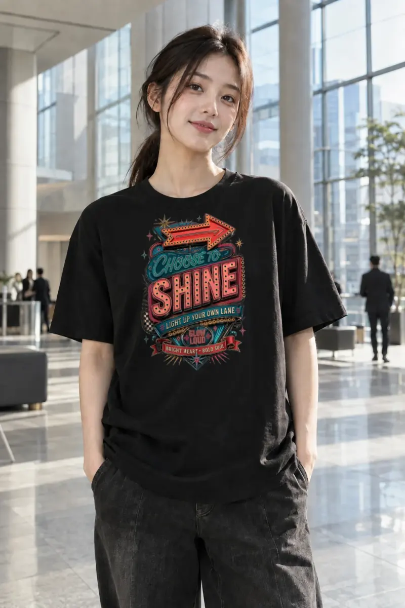 "Glow Loud" Heavyweight Unisex Crewneck T-shirt | Gildan 5000