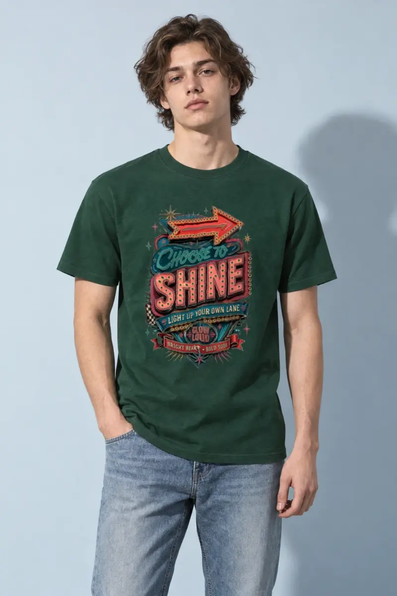"Glow Loud" Heavyweight Unisex Crewneck T-shirt