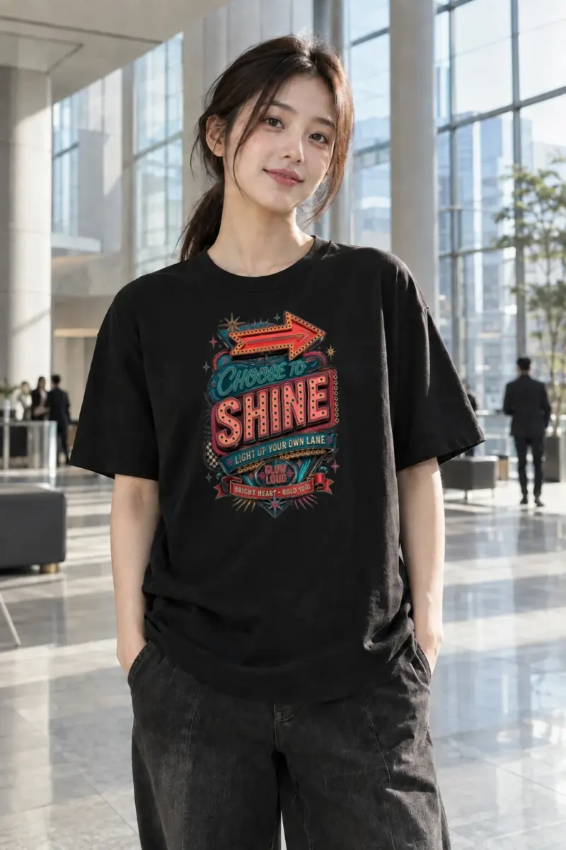 "Glow Loud" Heavyweight Unisex Crewneck T-shirt | Gildan 5000