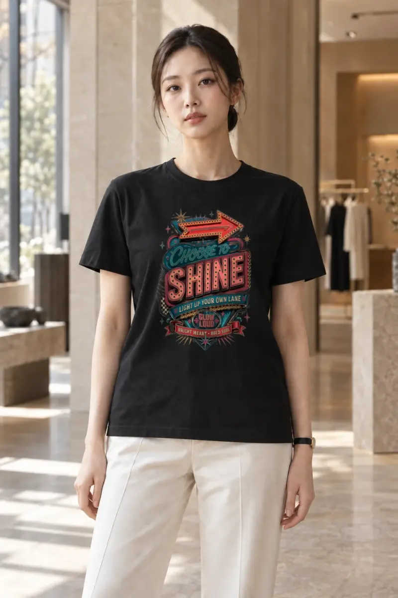 "Glow Loud" Heavyweight Unisex Crewneck T-shirt | Gildan 5000