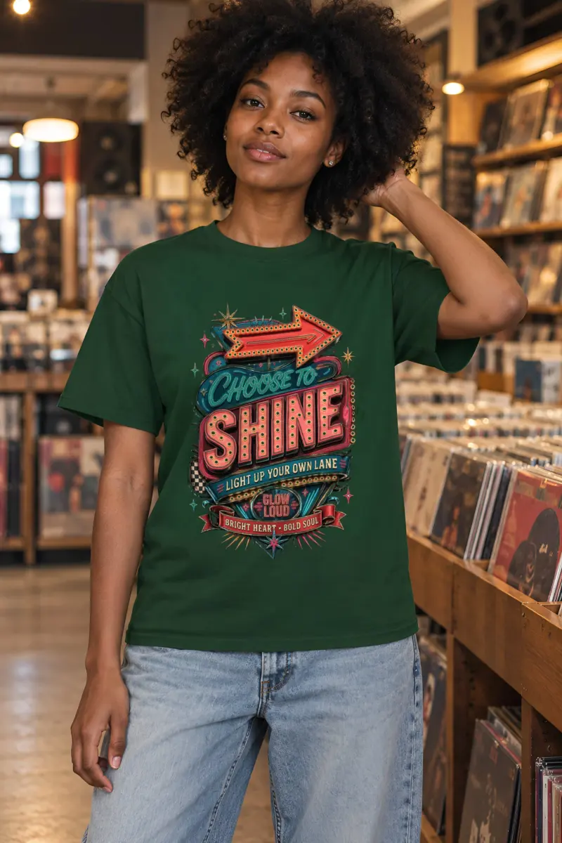 "Glow Loud" Heavyweight Unisex Crewneck T-shirt