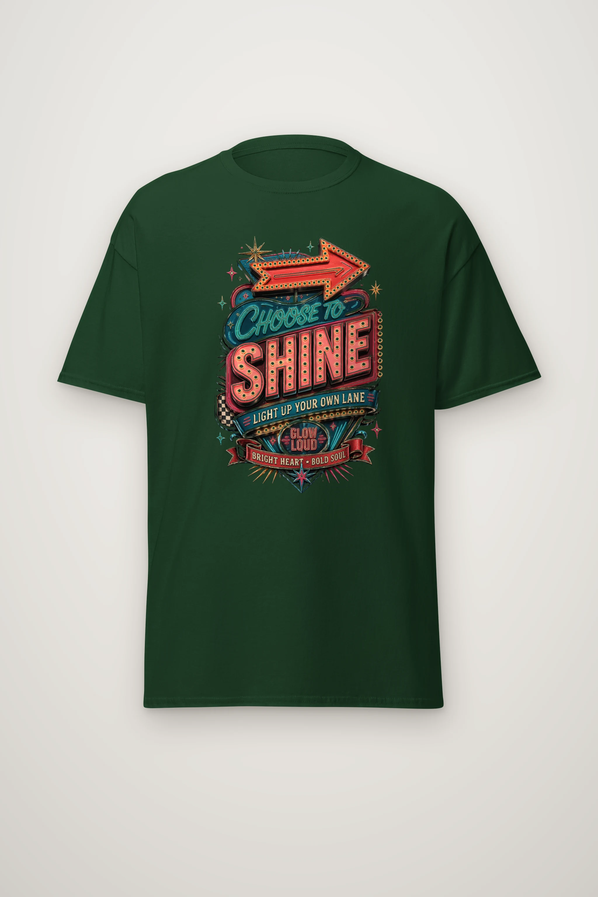 "Glow Loud" Heavyweight Unisex Crewneck T-shirt