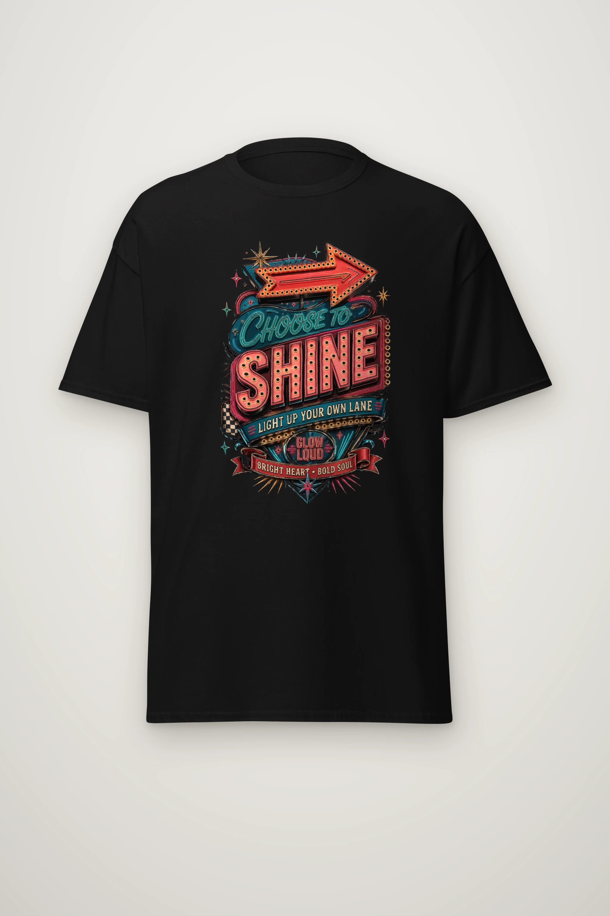 "Glow Loud" Heavyweight Unisex Crewneck T-shirt