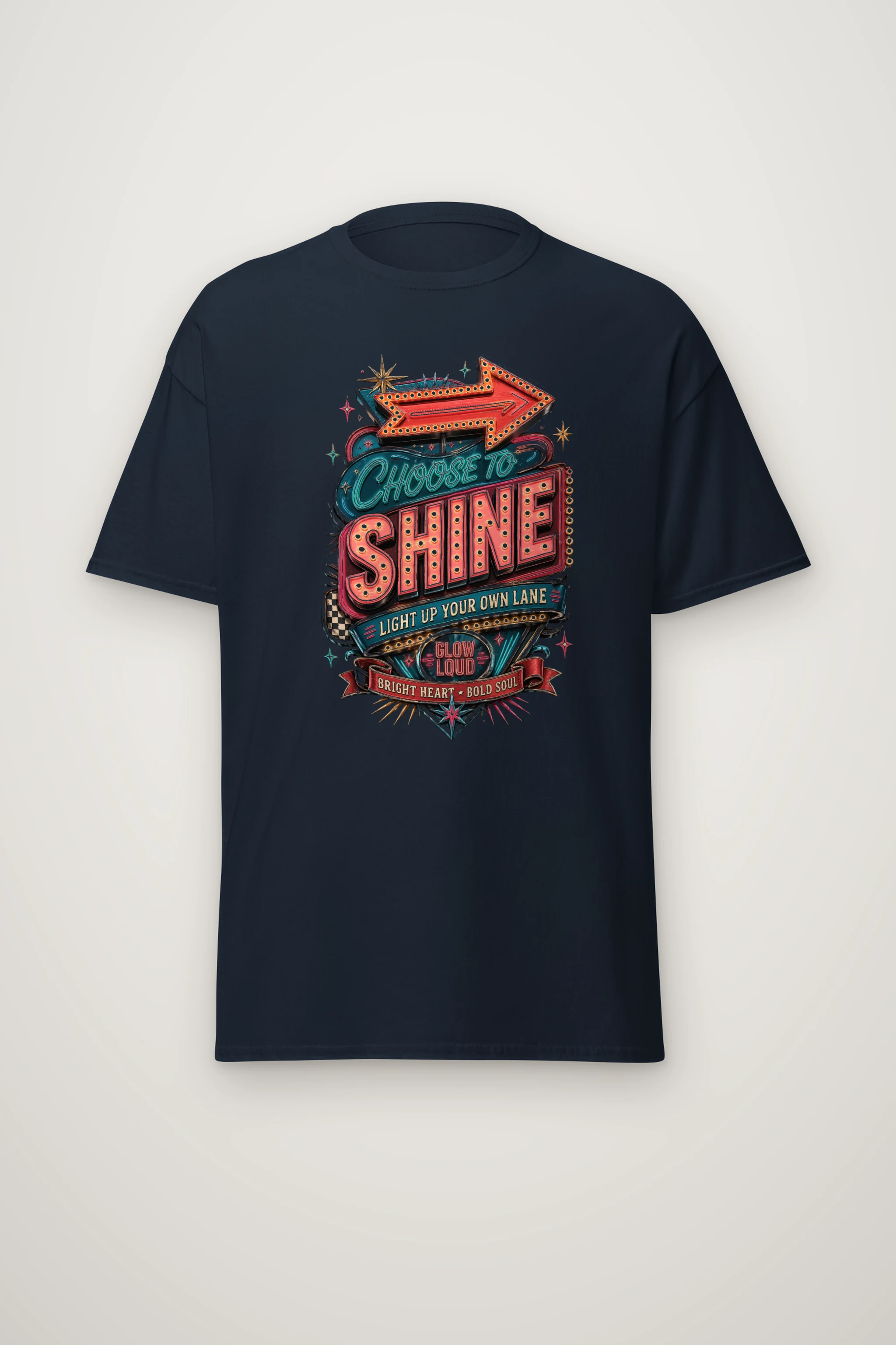 "Glow Loud" Heavyweight Unisex Crewneck T-shirt