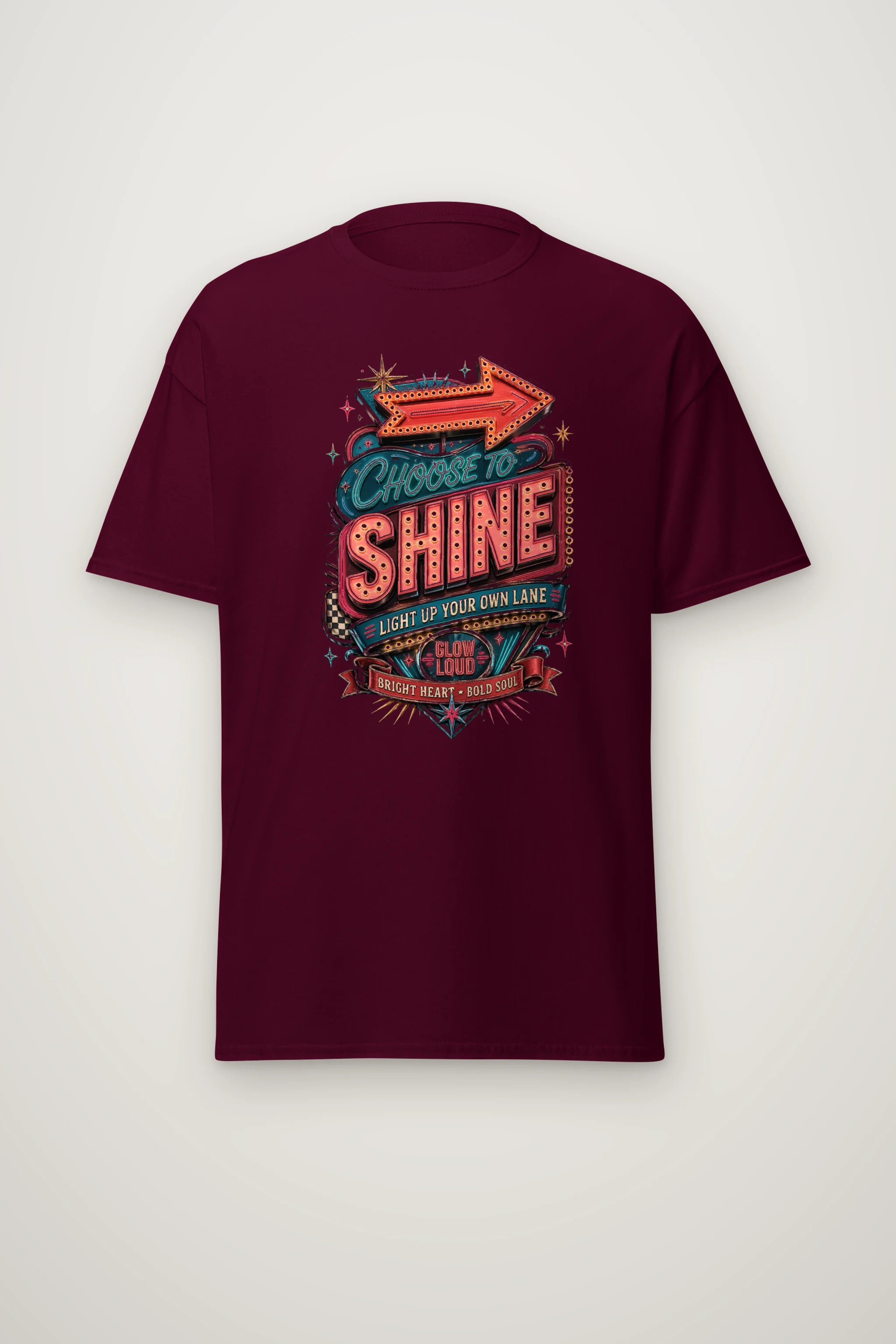 "Glow Loud" Heavyweight Unisex Crewneck T-shirt