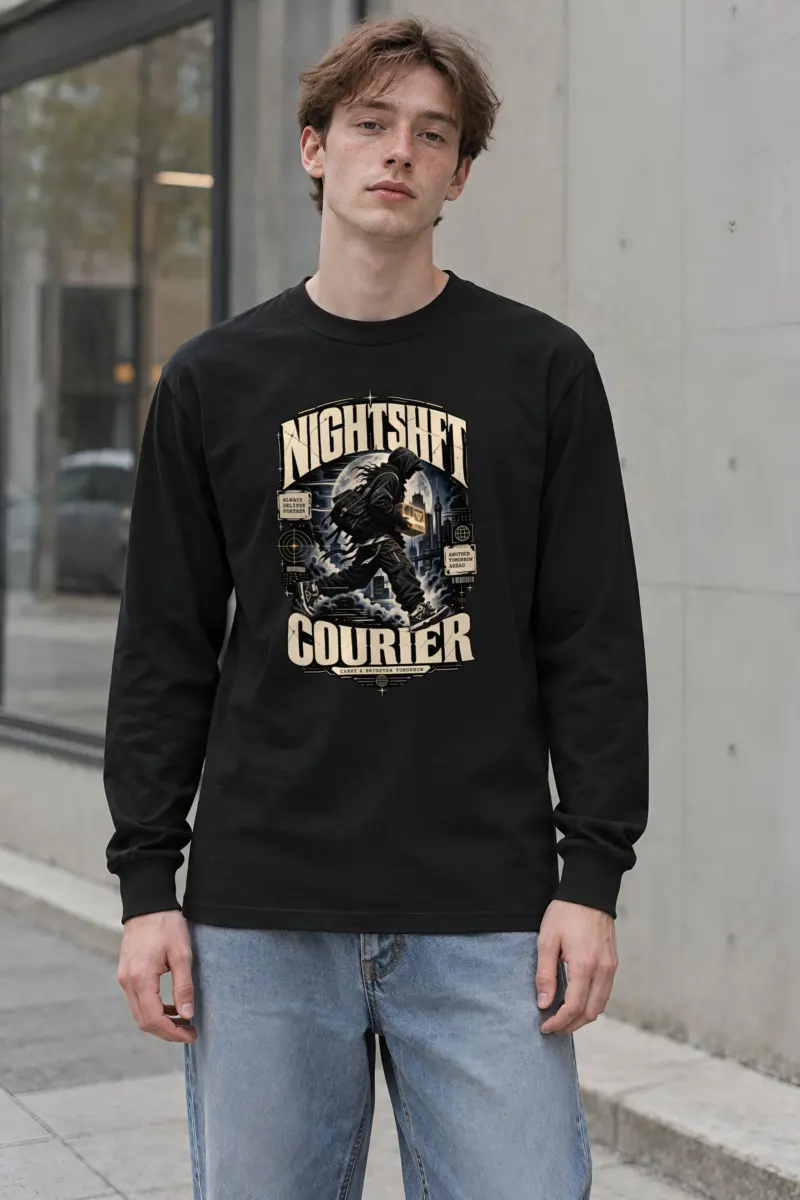"Glowing Package Courier" Unisex Longsleeve T-shirt