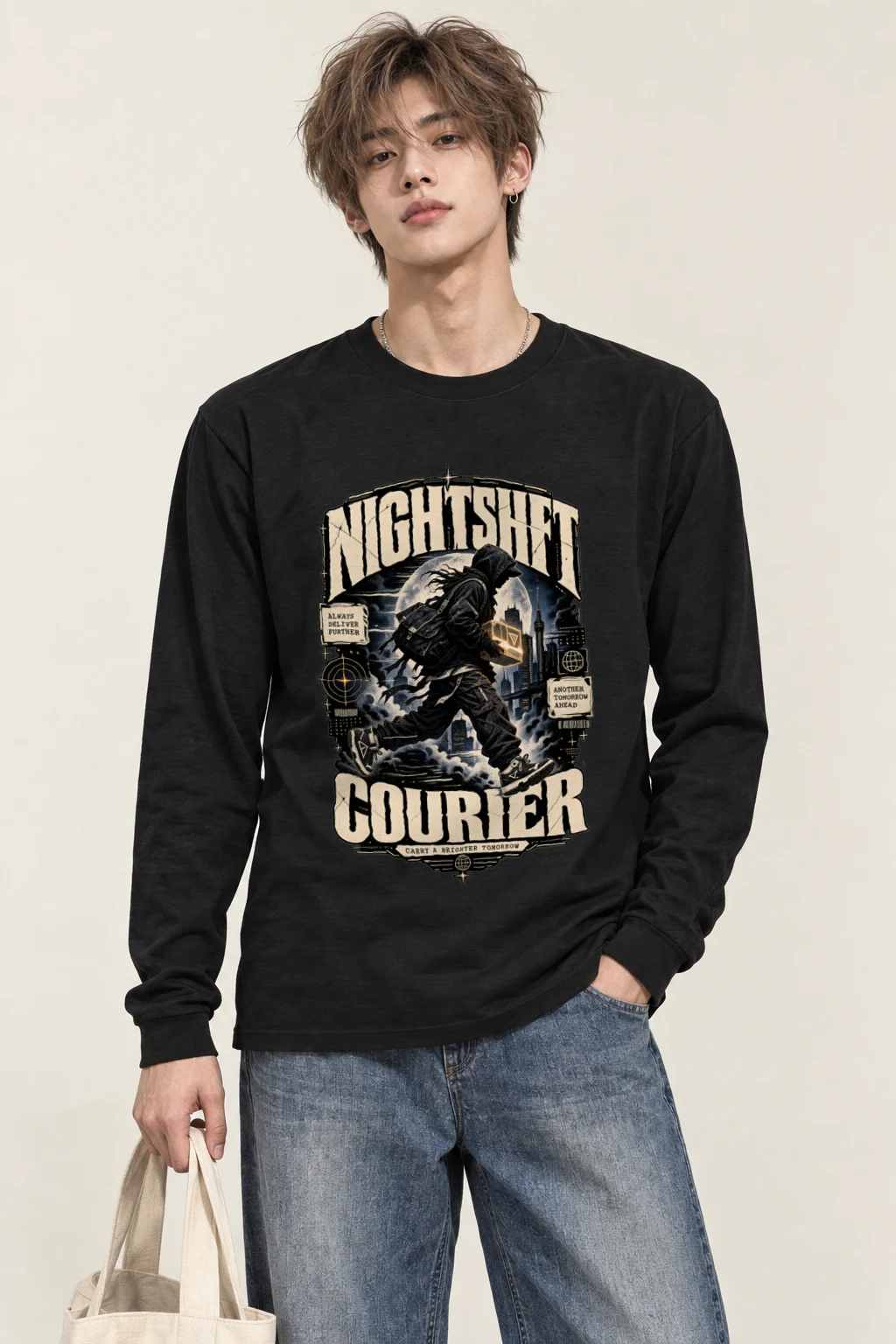 "Glowing Package Courier" Unisex Longsleeve T-shirt
