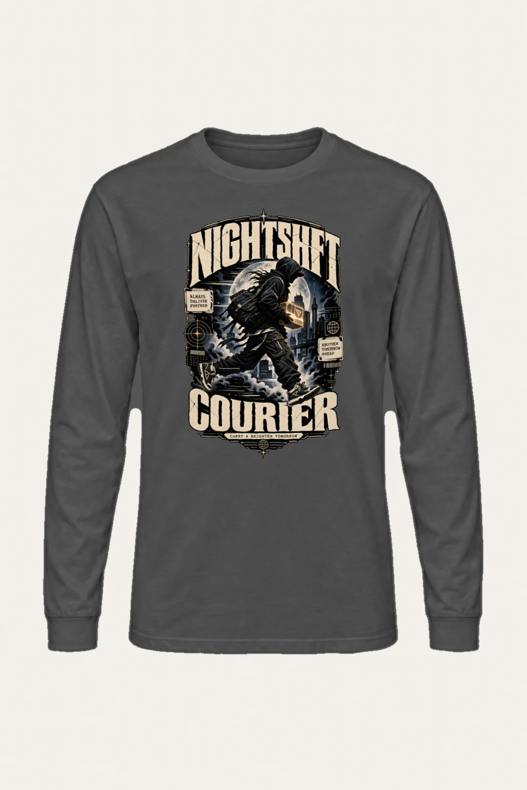 "Glowing Package Courier" Unisex Longsleeve T-shirt