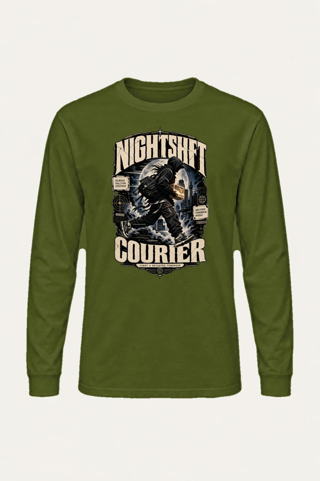 "Glowing Package Courier" Unisex Longsleeve T-shirt