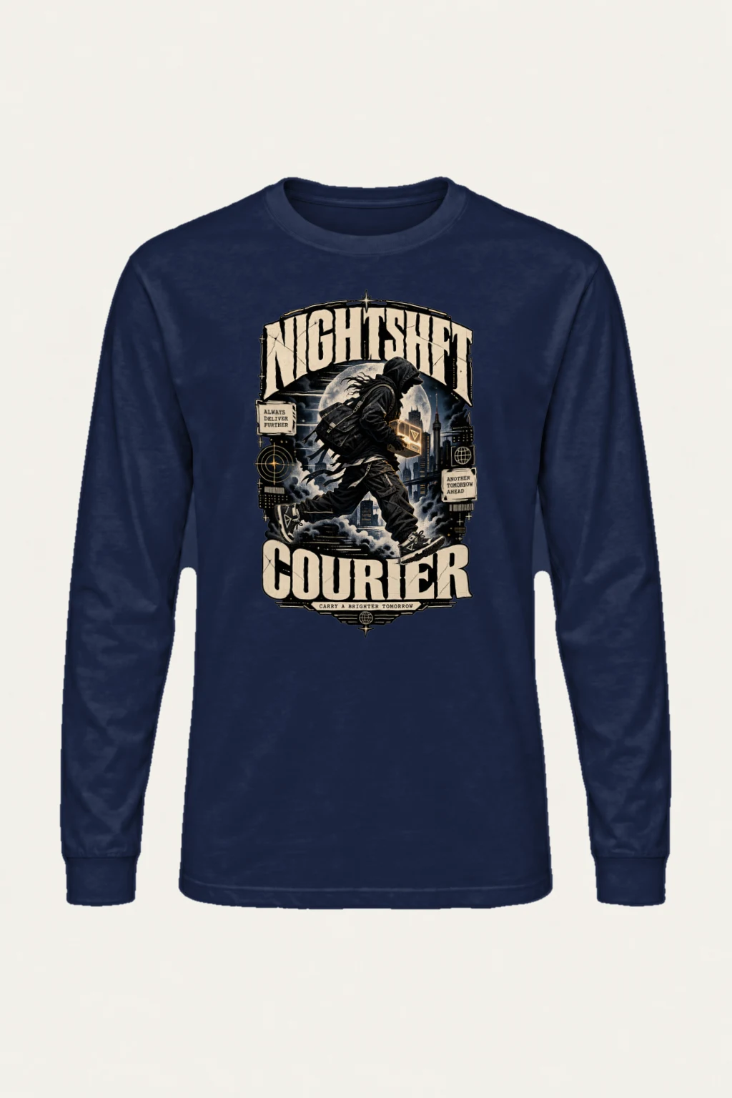 "Glowing Package Courier" Unisex Longsleeve T-shirt