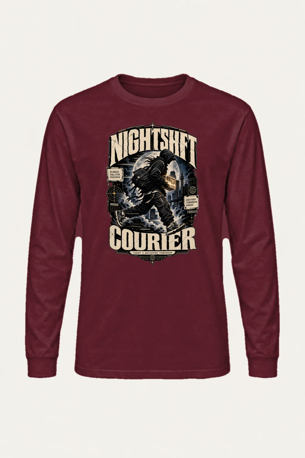 "Glowing Package Courier" Unisex Longsleeve T-shirt
