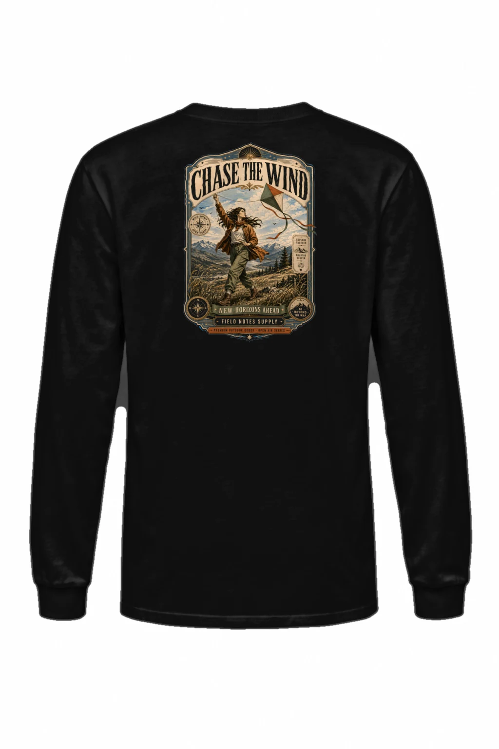 "Go Beyond The Map" Unisex Longsleeve T-shirt | Gildan 2400