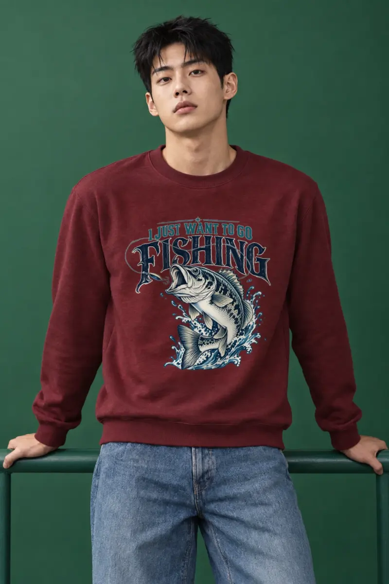"Go Fishing" Heavy Blend Unisex Crewneck Sweatshirt