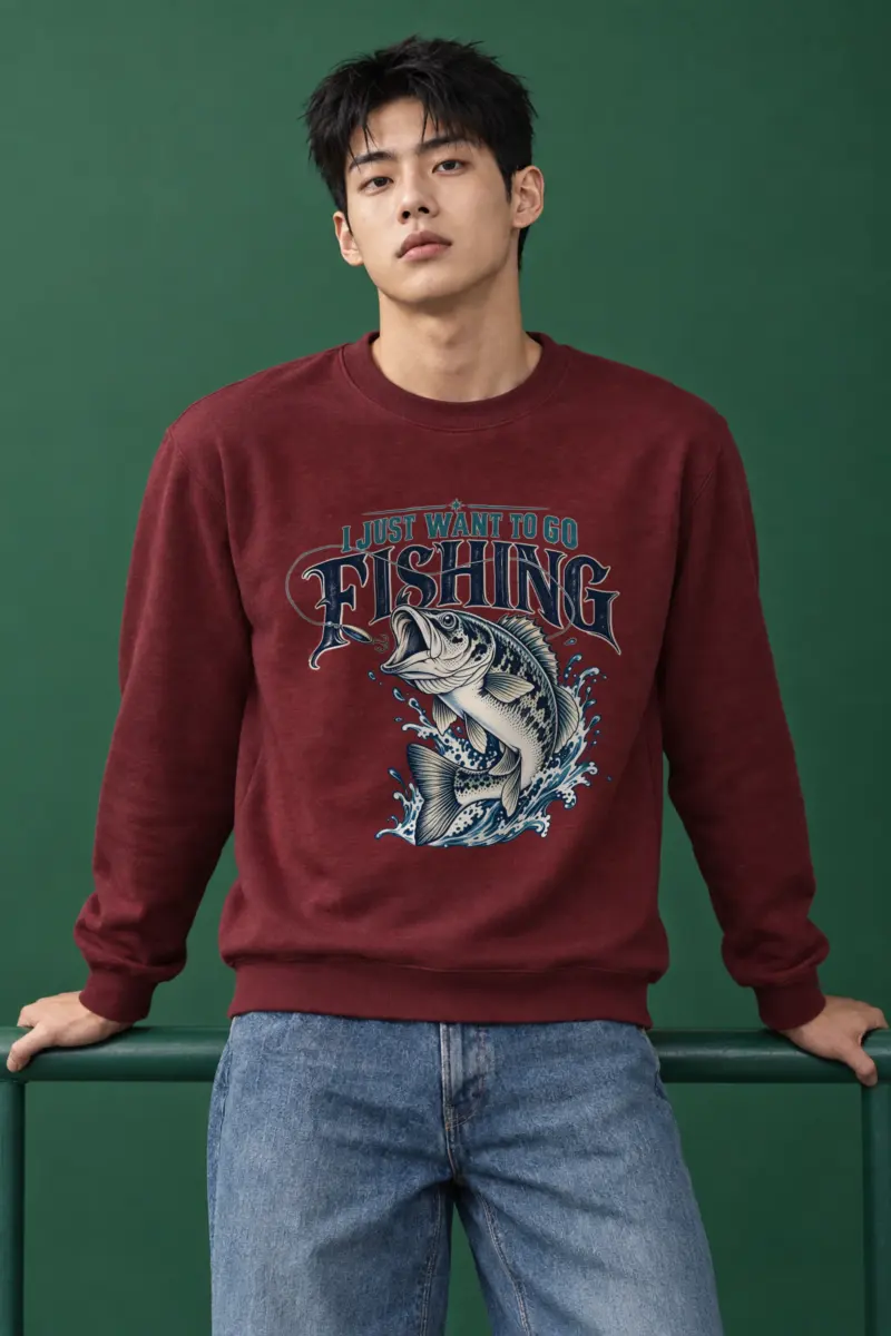 "Go Fishing" Heavy Blend Unisex Crewneck Sweatshirt