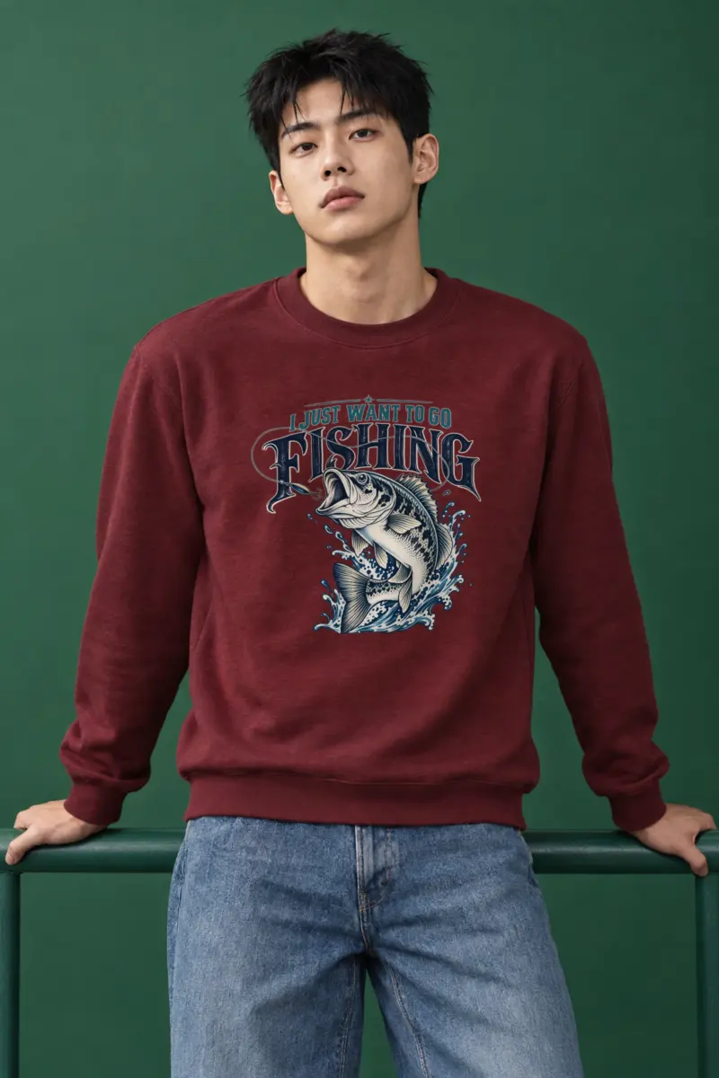 "Go Fishing" Heavy Blend Unisex Crewneck Sweatshirt