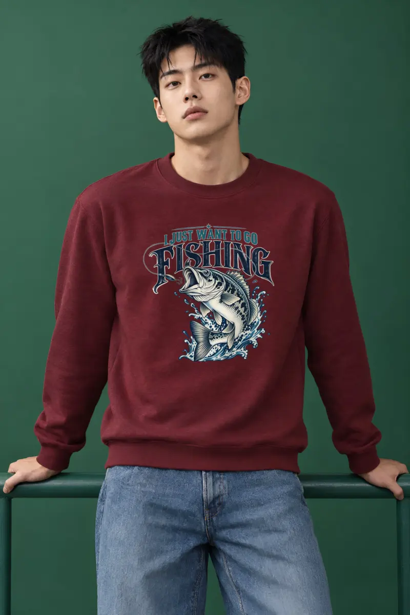 "Go Fishing" Heavy Blend Unisex Crewneck Sweatshirt