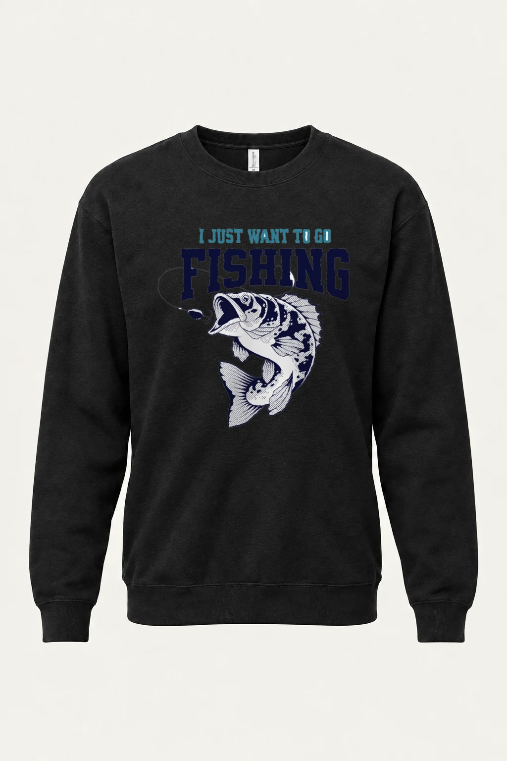 "Go Fishing" Heavy Blend Unisex Crewneck Sweatshirt | Gildan 18000