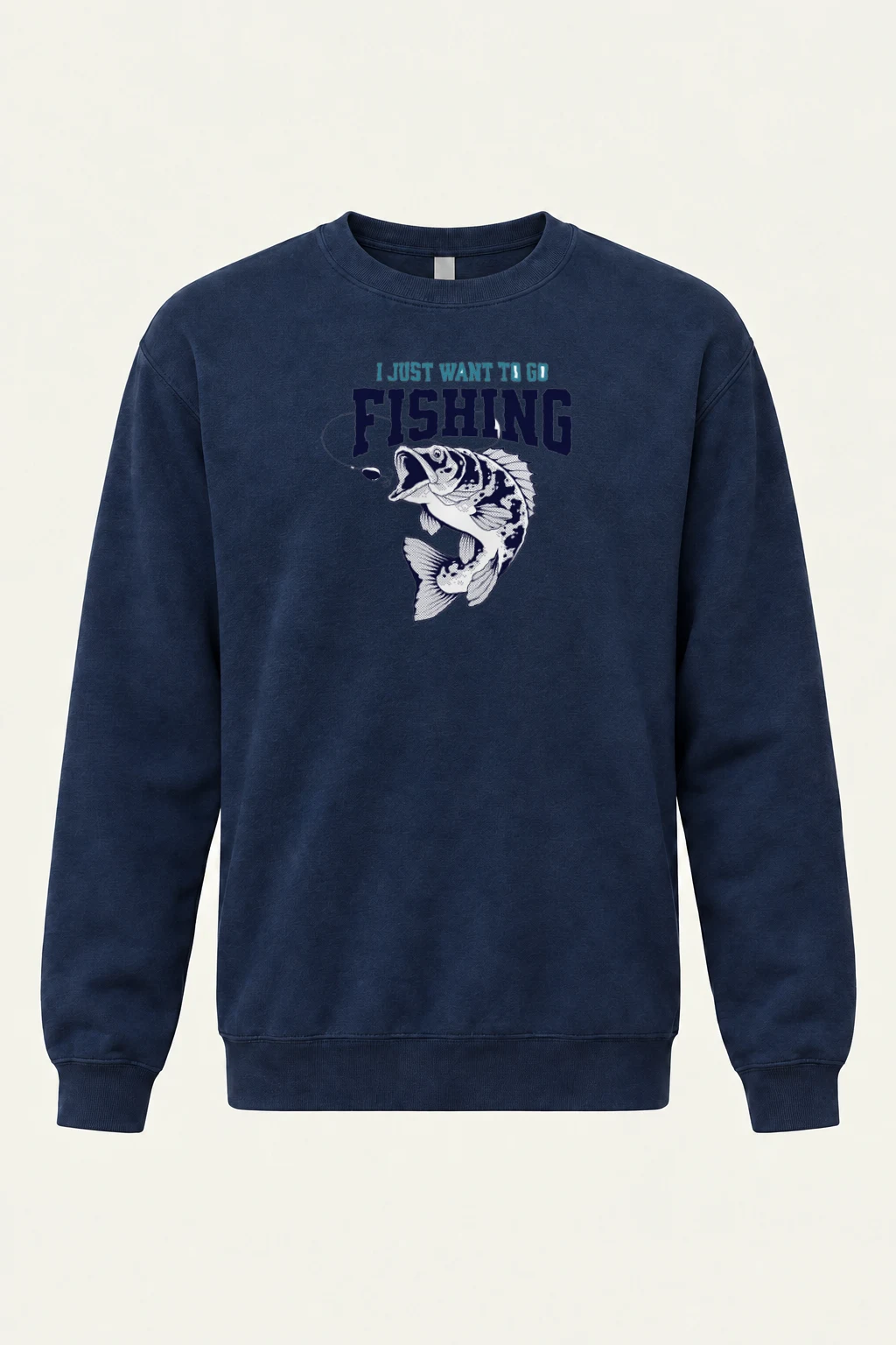 "Go Fishing" Heavy Blend Unisex Crewneck Sweatshirt | Gildan 18000