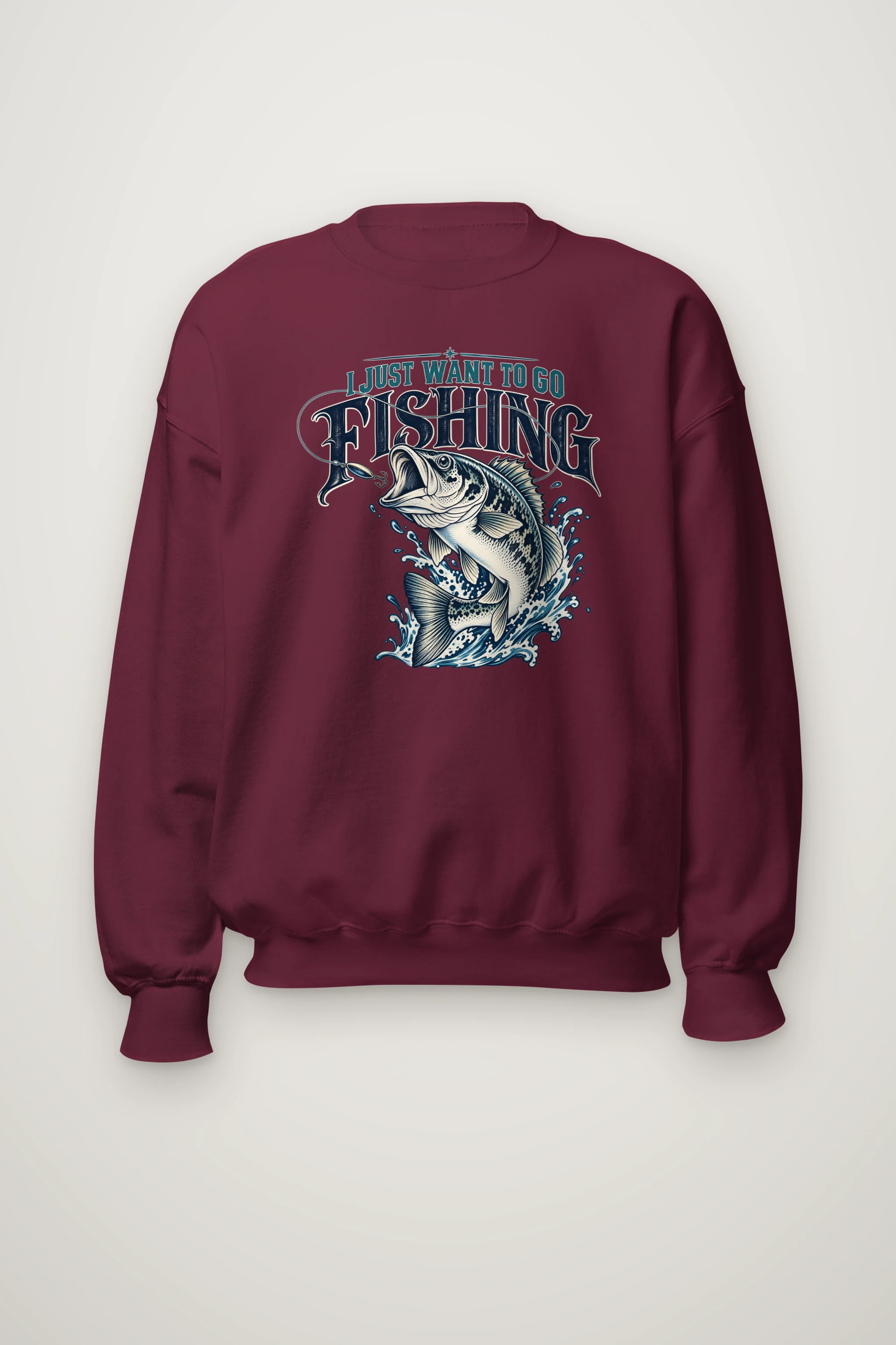 "Go Fishing" Heavy Blend Unisex Crewneck Sweatshirt