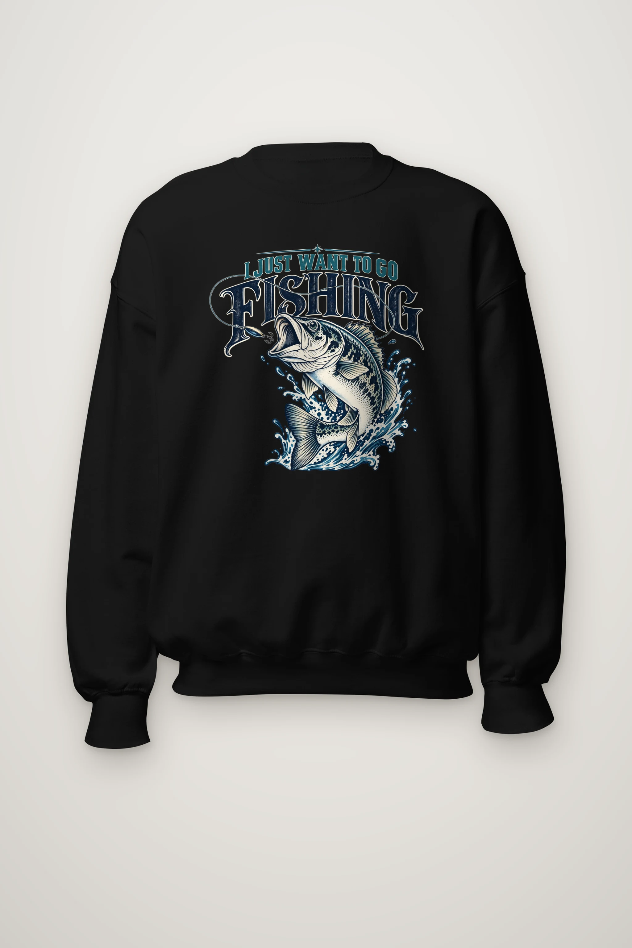 "Go Fishing" Heavy Blend Unisex Crewneck Sweatshirt