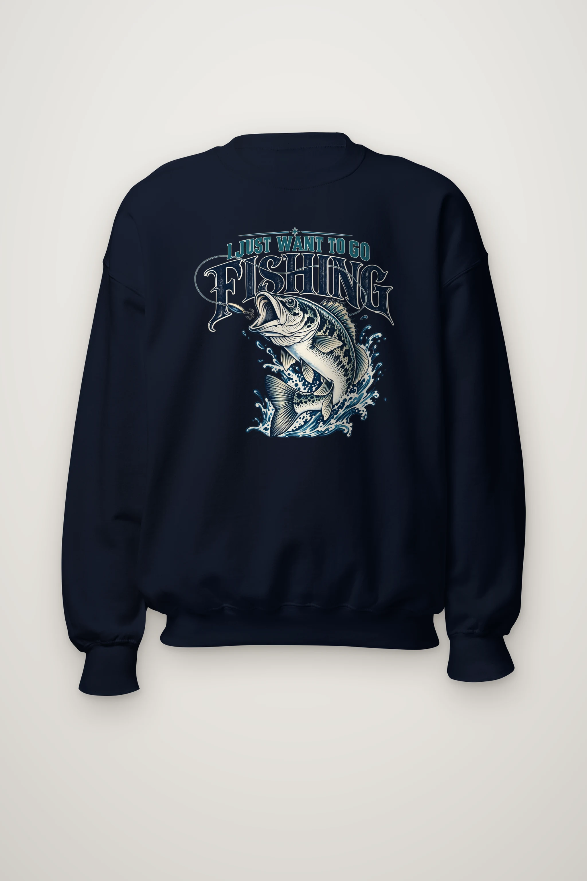 "Go Fishing" Heavy Blend Unisex Crewneck Sweatshirt