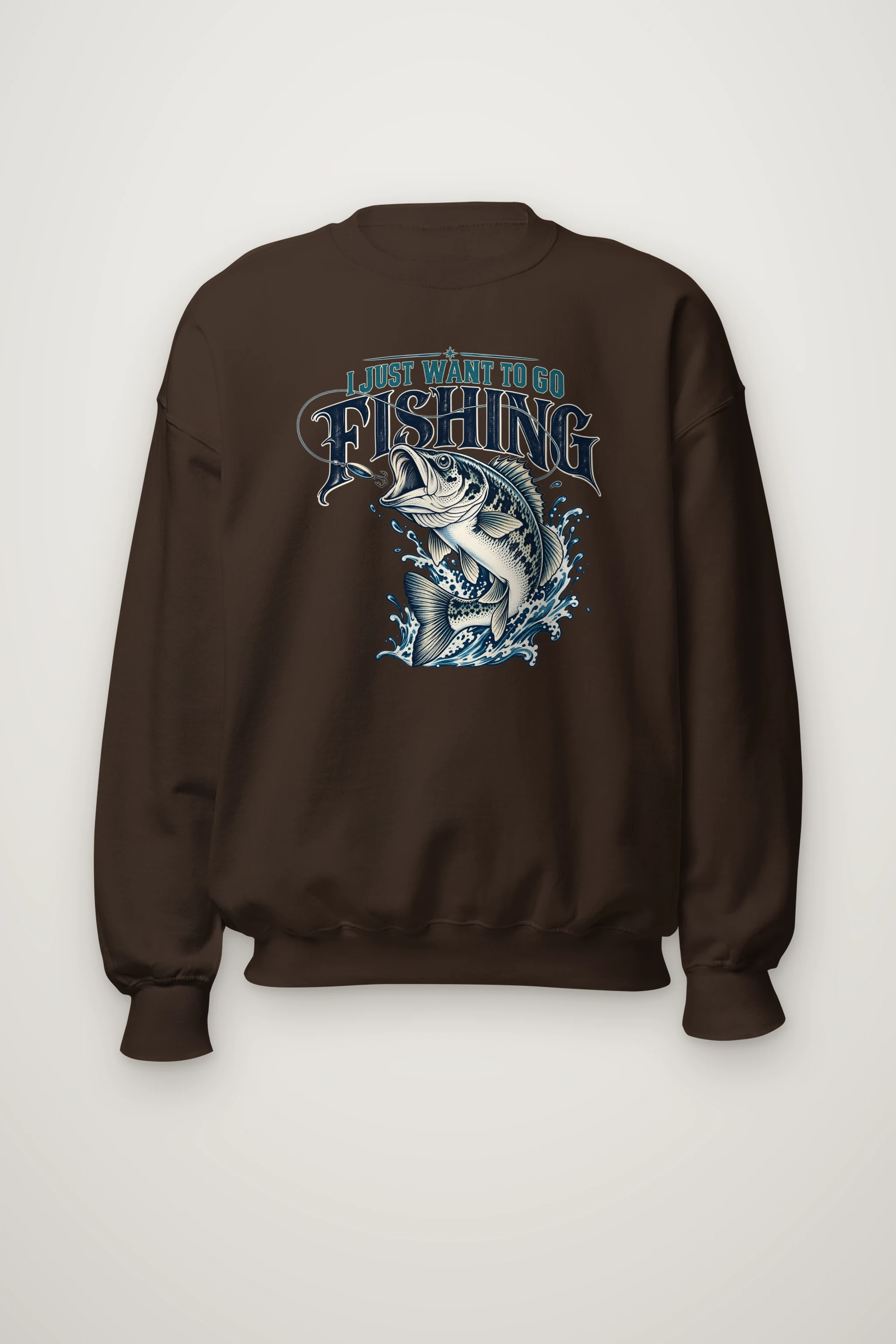 "Go Fishing" Heavy Blend Unisex Crewneck Sweatshirt