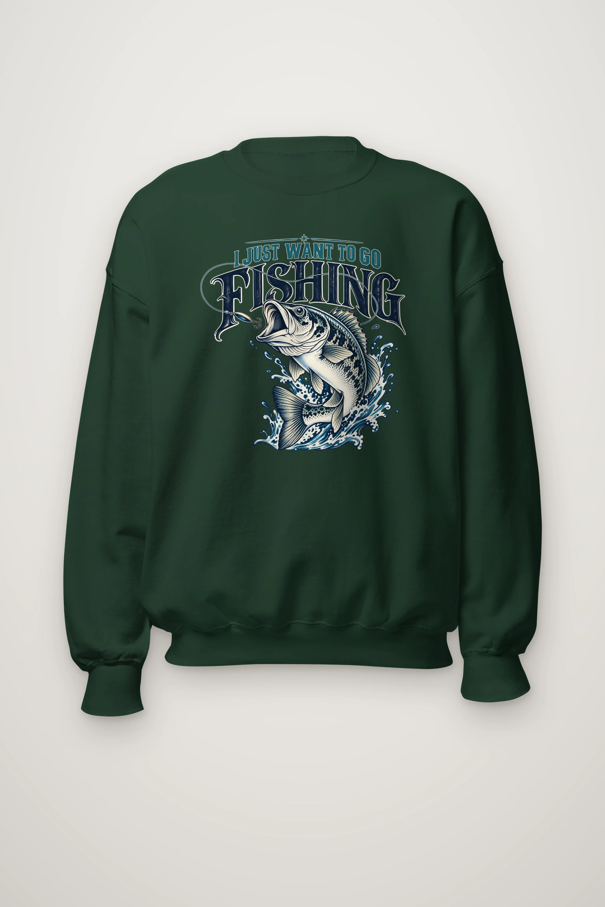 "Go Fishing" Heavy Blend Unisex Crewneck Sweatshirt