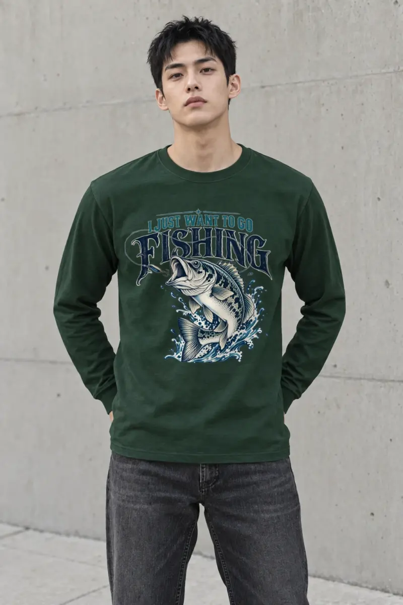 "Go Fishing" Unisex Longsleeve T-shirt