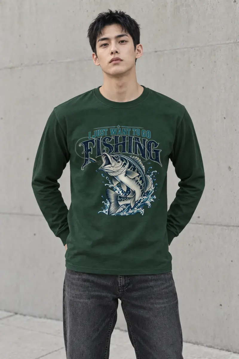 "Go Fishing" Unisex Longsleeve T-shirt