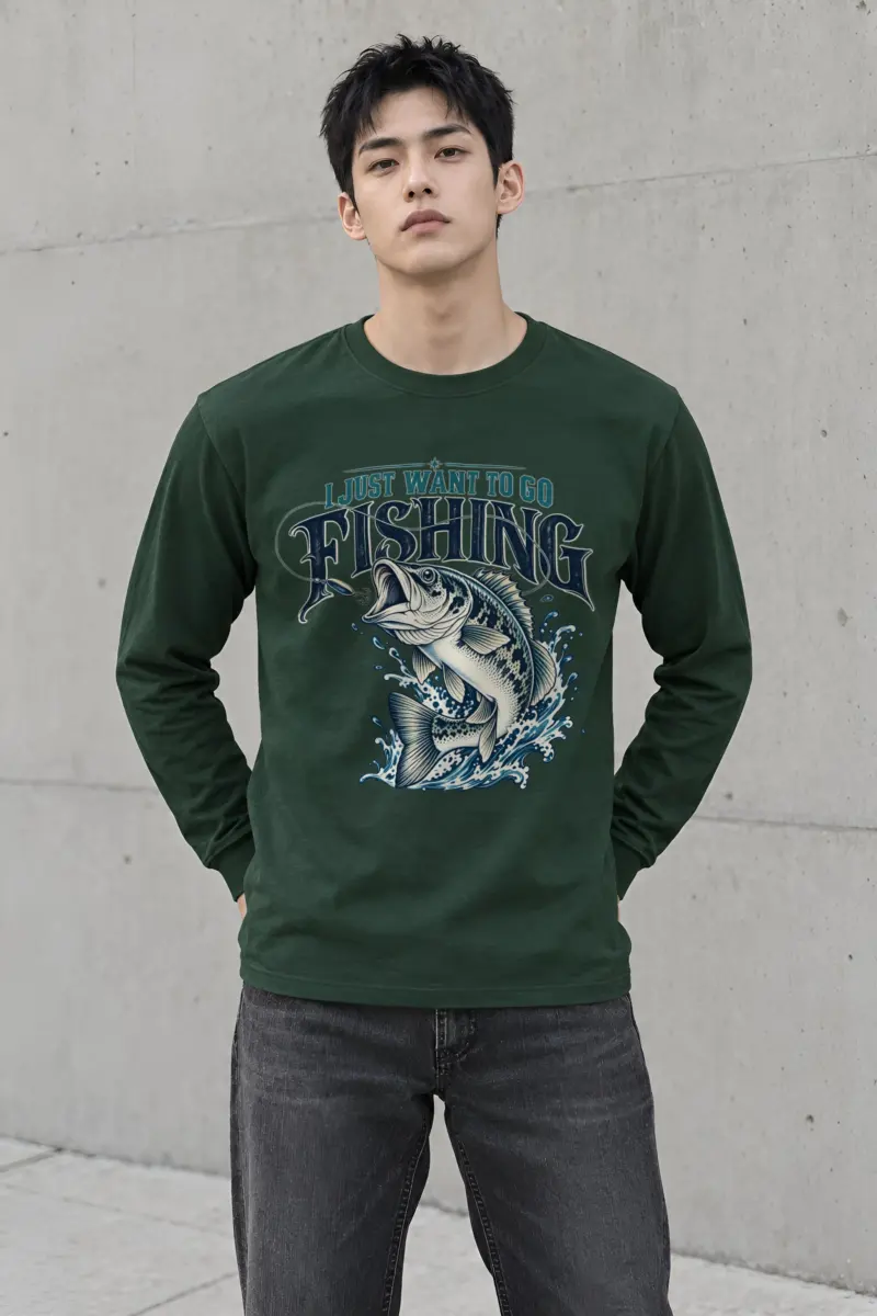 "Go Fishing" Unisex Longsleeve T-shirt