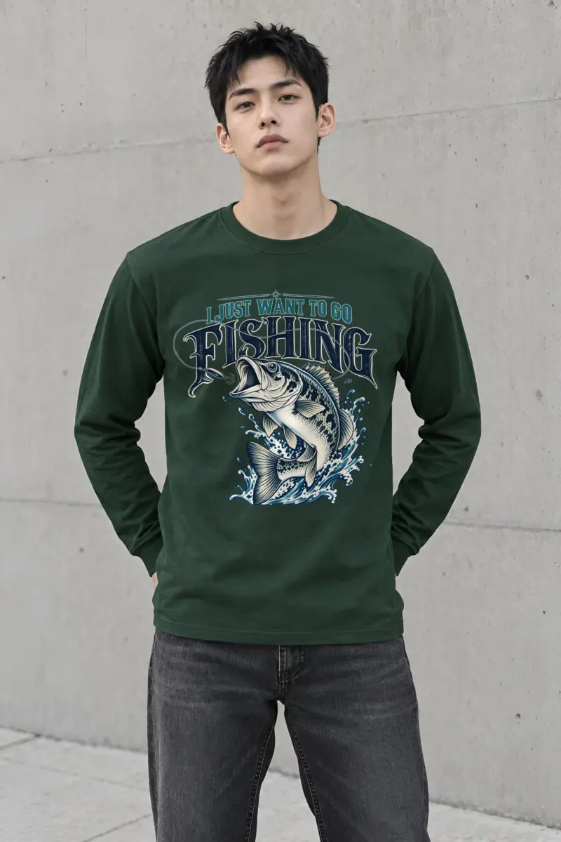 "Go Fishing" Unisex Longsleeve T-shirt