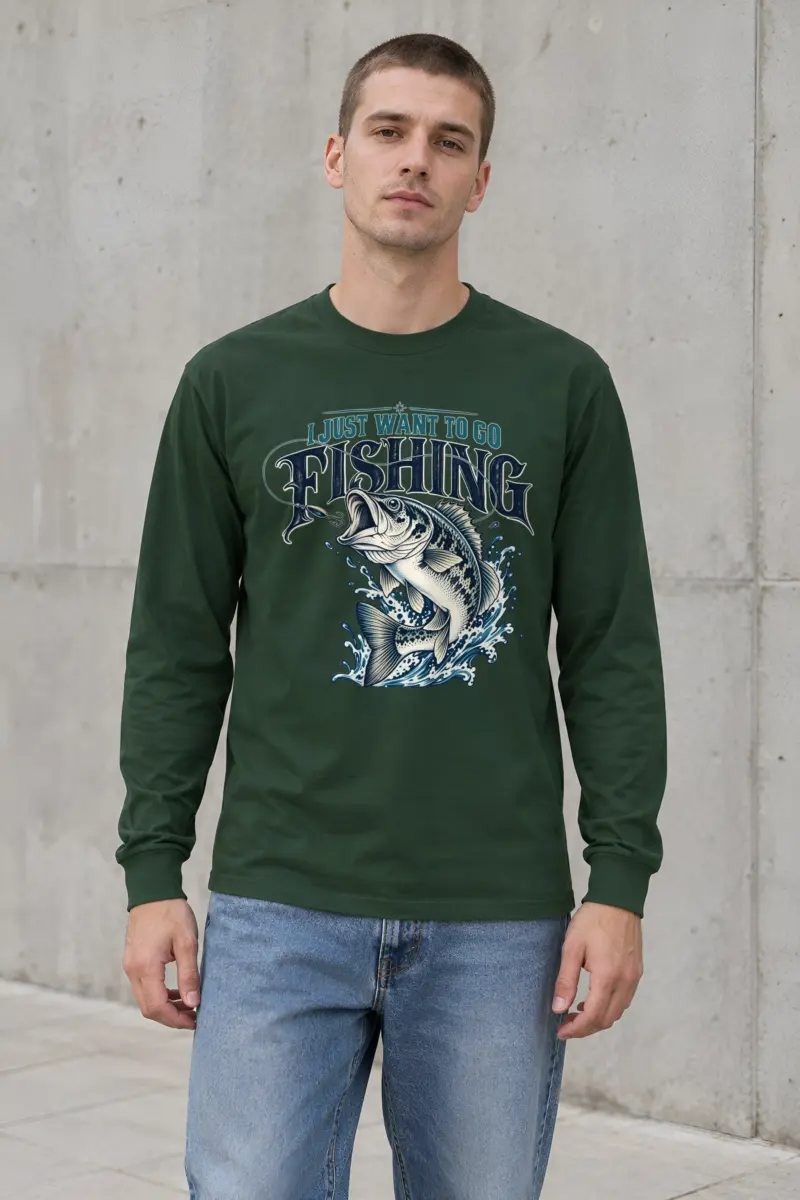 "Go Fishing" Unisex Longsleeve T-shirt